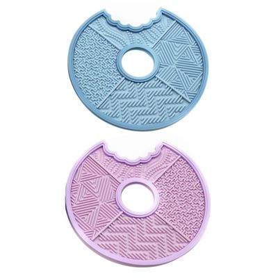 HAKIDZEL Silicone Makeup Brush Cleaning Pad 2pcs Non-slip Cosmetic Brush Cleaner Mat for Effortless Cleaning for Beauty Enthusiasts and Professional Makeup Artists