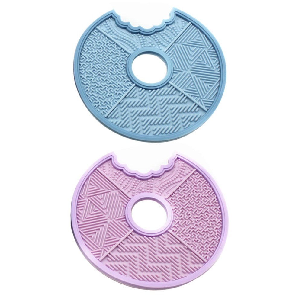 HAKIDZEL Silicone Makeup Brush Cleaning Pad 2pcs Non-slip Cosmetic Brush Cleaner Mat for Effortless Cleaning for Beauty Enthusiasts and Professional Makeup Artists