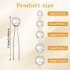 34 Pcs Pearl Bobby Pins, Wedding Pearl Hair Pins Bridal Pearls Hair Accessories U Shape Barrette for Bride Bridesmaid Women Gold view 2