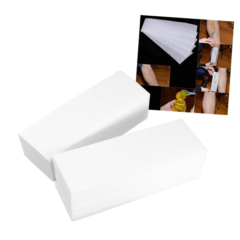 Beaupretty 400Pcs Depilatory Wax Stick and Hair Removal Strips Set Professional Nonwoven Epilator Wax Paper for Body and Facial Hair Removal Strips Sticks