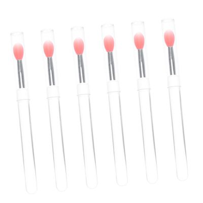 LIFKOME 6Pcs Silicone Lip Brush for Lip Mask Lipstick Application Durable Makeup Applicators for Even Lip Color for Liquid Cosmetics Eye Shadow Use for Beauty