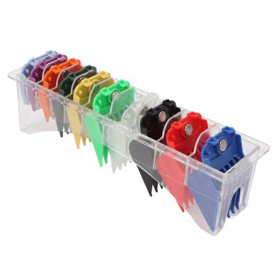 10-Piece Colorful Hair Clipper Guards with Rounded Teeth, Barber Cutting Guides for Hair Trimmer, ABS Material, Easy Install, 10 Sizes for Different Hair Lengths