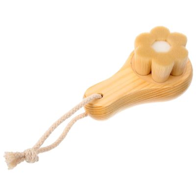 Healeved Facial Exfoliator Brush Wooden Handle Face Scrubber for Deep Cleansing Blackhead Removal