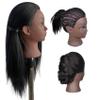 26" Pre-streched Hair Mannequin Head for Braiding, Cosmetology Training Head with Stand, Black Mannequin Head for Kids for Fun or Practice Braids Skills view 3