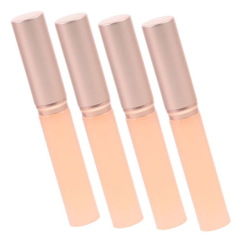 Beaupretty 4Pcs Portable Silicone Lip Brush with Caps Head Applicators for Lip Balm Lipstick and Makeup Tools for Travel and Daily Use