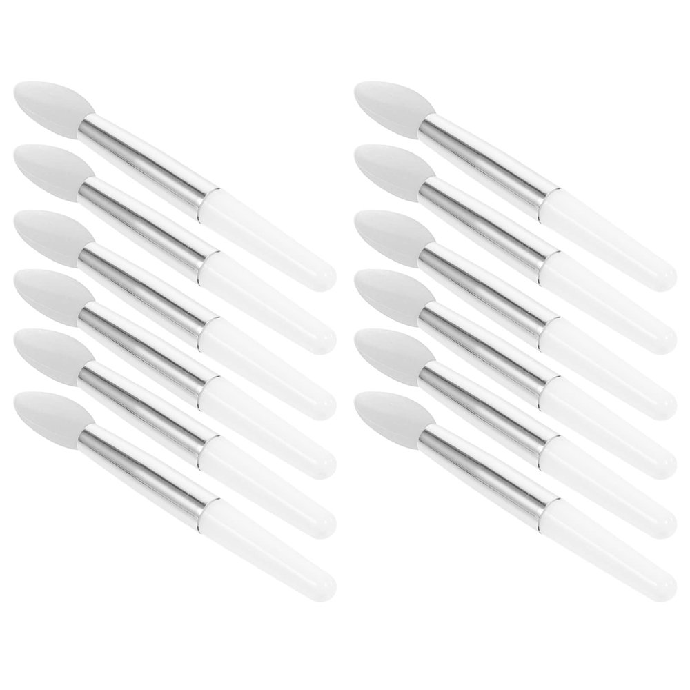 CALLARON 12Pcs Silicone Lip Brushes Set Makeup Lipstick Applicator for Smooth Application and Expert Lip Lines Compact Cosmetic Tool for Travel and Daily Use Transparent
