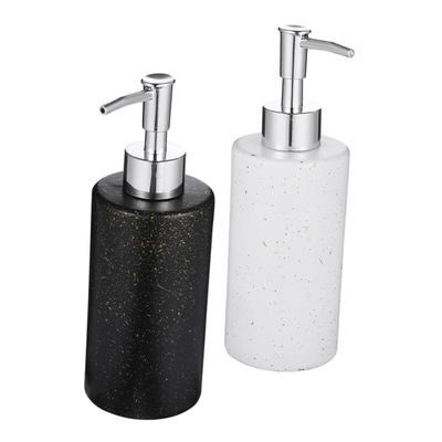 SAFIGLE 350ml Glass Pump Dispenser Bottles for Shampoo and Conditioner 2 Pack Refillable Liquid Soap Dispenser for Bathroom and Kitchen Use