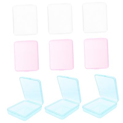 CTIRCHIU Makeup Sponge Storage Box 9-Piece Organizer for Facial Masks and Puff Holders Small Plastic Storage Containers for Travel and Home Use Random Color