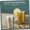 PartyKindom 1Pc Sturdy Stainless Steel Shaving Bowl for Men Capacity Shaving Soap Mixing Container Practical Shaving Bubbling Vessel for Friends Family view 2