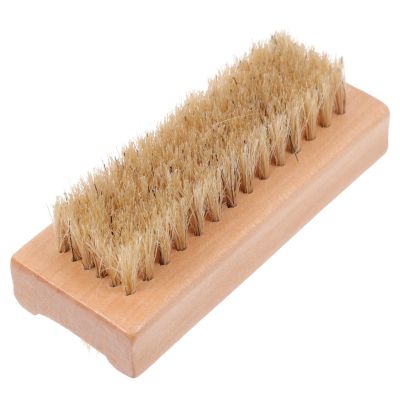 CALLARON Wooden Pig Bristle Nail Brush for Cleaning and Dusting  Natural Color Manicure Tool for Professionals and Home Use