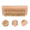 CALLARON Wooden Pig Bristle Nail Brush for Cleaning and Dusting  Natural Color Manicure Tool for Professionals and Home Use view 2