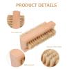CALLARON Wooden Pig Bristle Nail Brush for Cleaning and Dusting  Natural Color Manicure Tool for Professionals and Home Use view 4