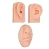 3D Silicone Nose and Mouth Model Set with Ear for Piercing Practice and Display - Realistic Skin Tone (Light Skin Tone) view 1