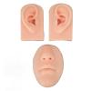 3D Silicone Nose and Mouth Model Set with Ear for Piercing Practice and Display - Realistic Skin Tone (Light Skin Tone) view 3