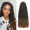 Passion Twist Hair 16 Inch 8 Packs Water Wave Crochet Hair Bohemian Braiding Hair Pre Looped Crochet Braids Hair Extensions For Black Women T/27# view 1