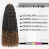 Passion Twist Hair 16 Inch 8 Packs Water Wave Crochet Hair Bohemian Braiding Hair Pre Looped Crochet Braids Hair Extensions For Black Women T/27# view 2