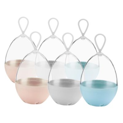 ABOOFAN 6Pcs Makeup Sponge Holders Portable Travel Case for Beauty Eggs with Lanyard Convenient Dustproof Makeup Sponge Container for Home Travel Use