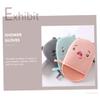 DECORNIJIA 3Pcs Creative Bath Mitts Fun Shower Gloves for Exfoliating Back Scrubbing Soft Easy Care Body Towels for Gentle Skin Cleansing view 2