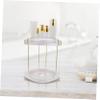 ABOOFAN Rotating Makeup Organizer Bathroom Organizer for Skincare Cosmetics Chic Two Design Easy to Clean Versatile for Vanity Countertop Use view 4