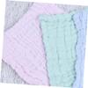 Abaodam 5Pcs Solid Color Face Towels Cotton Saliva Towels Soft Absorbent Square Handkerchiefs Lightweight Quick Drying Random Colors view 3
