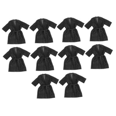 GALPADA 10Pcs Disposable Beauty Salon Bathrobes Lightweight Non Woven Spa Wraps for Women Comfortable Knee Design for Salons Spas and Saunas
