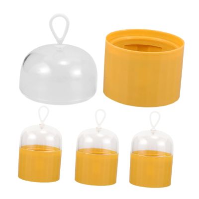 Beaupretty 4Pcs Makeup Sponge Holder Case Portable Travel Design with Lanyard Dust Storage for Beauty Sponges for Makeup Lovers and Professionals