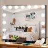 Moonee Black Vanity Mirror with Lights, Hollywood Lighted Makeup Mirror with 15 Dimmable Bulbs and 10X Magnification, 3 Colors Modes, Aluminum Metal Frame, Light Up Mirror for Tabletop/Wall23" x 18" view 1