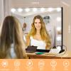 Moonee Black Vanity Mirror with Lights, Hollywood Lighted Makeup Mirror with 15 Dimmable Bulbs and 10X Magnification, 3 Colors Modes, Aluminum Metal Frame, Light Up Mirror for Tabletop/Wall23" x 18" view 2