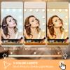 Moonee Black Vanity Mirror with Lights, Hollywood Lighted Makeup Mirror with 15 Dimmable Bulbs and 10X Magnification, 3 Colors Modes, Aluminum Metal Frame, Light Up Mirror for Tabletop/Wall23" x 18" view 3
