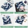 2Pcs Flower and White Dove-1913 Pocket Cosmetic Bag for Purses, Waterproof Makeup Bag Cosmetic Pouch, Portable No Zipper Makeup Bag view 4