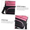 CALLARON 1Pc Multifunctional Makeup Organizer Bag Durable Cosmetic Storage Pouch for Hairdressing Tools Large Capacity Toiletry Case with Slots Portable Crossbody Design for Travel view 3