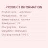 Ladies Electric Shaver, Rechargeable Women Body Electric Shaver, Dry Wet Waterproof Tool with Detachable Head for Daily Grooming Sensitive Skin Legs Arms Armpit view 4