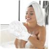 LIFKOME Silk-like Exfoliating Bath Gloves for Women Soft Body Scrubber Mitten for Showers and Baths 2-Piece Set Lightweight Smooth view 3
