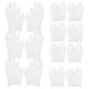 Healifty 12Pairs Moisturizing Cotton Gloves for Dry Hands Soft White Working Gloves with Fingerless Design Comfortable Flexible Relief for Various Occasions view 1