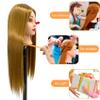 26"-28" Light Auburn Hair Mannequin Head Practicing Braiding, Cosmetology Mannequin Head with Hair for Styling, Training Head for Group Practice Braids Skills and Have Fun view 2