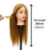 26"-28" Light Auburn Hair Mannequin Head Practicing Braiding, Cosmetology Mannequin Head with Hair for Styling, Training Head for Group Practice Braids Skills and Have Fun view 4