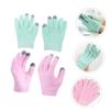 FONDOTIN 2Pairs Moisturizing Touch Screen Gloves Gel Hand for Dry Cracked Hands Reusable Beauty Care Gloves for Nighttime Use Smooth Skin Repair and Nourishment view 2