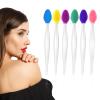 6 PCS Lip Scrub Brush, Gentle Lips Exfoliator Scrubber Brush, Double-Sided Silicone Exfoliating Tool, for Men Women Smoother, Brighter, Fuller Lip view 2