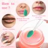 6 PCS Lip Scrub Brush, Gentle Lips Exfoliator Scrubber Brush, Double-Sided Silicone Exfoliating Tool, for Men Women Smoother, Brighter, Fuller Lip view 4