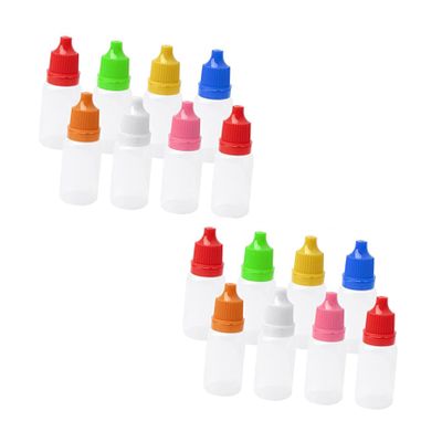 ELAYARD 50Pcs Translucent Squeezable Eye Liquid Dropper Bottles Lightweight Durable Pe Material Leak Design for Travel Everyday Use Mixed