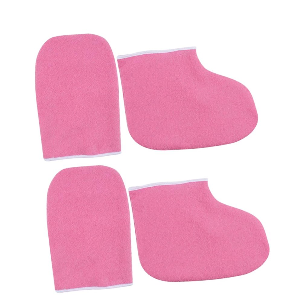 Healvian Paraffin Wax Gloves Set for Hand and Foot Treatment 2-Piece Thermal Wax Mitts for Moisturizing Therapy Essential Oil Compatible Suitable for Salon Use