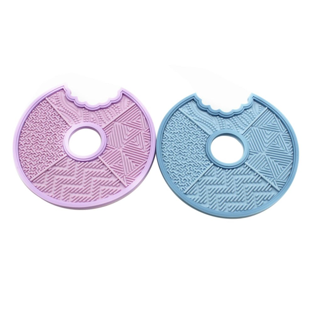 BIUDECO 2Pcs Silicone Makeup Brush Cleaning Mat Beauty Tool for Efficient Brush Cleaning Portable Design for Easy Use Anywhere