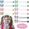 10 Pack Hair Balls for Girls Hair,Hair Ties for Girls Toddler Kids Ponytail Holders Hair knockers Cute Hair Accessories (black pink blue green yellow) view 2
