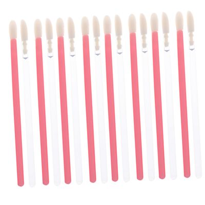 FOMIYES 200pcs Lip Brush Eye Shadow Brush Disposable Flocked Sponge Head Makeup Tool Kit for Lipstick