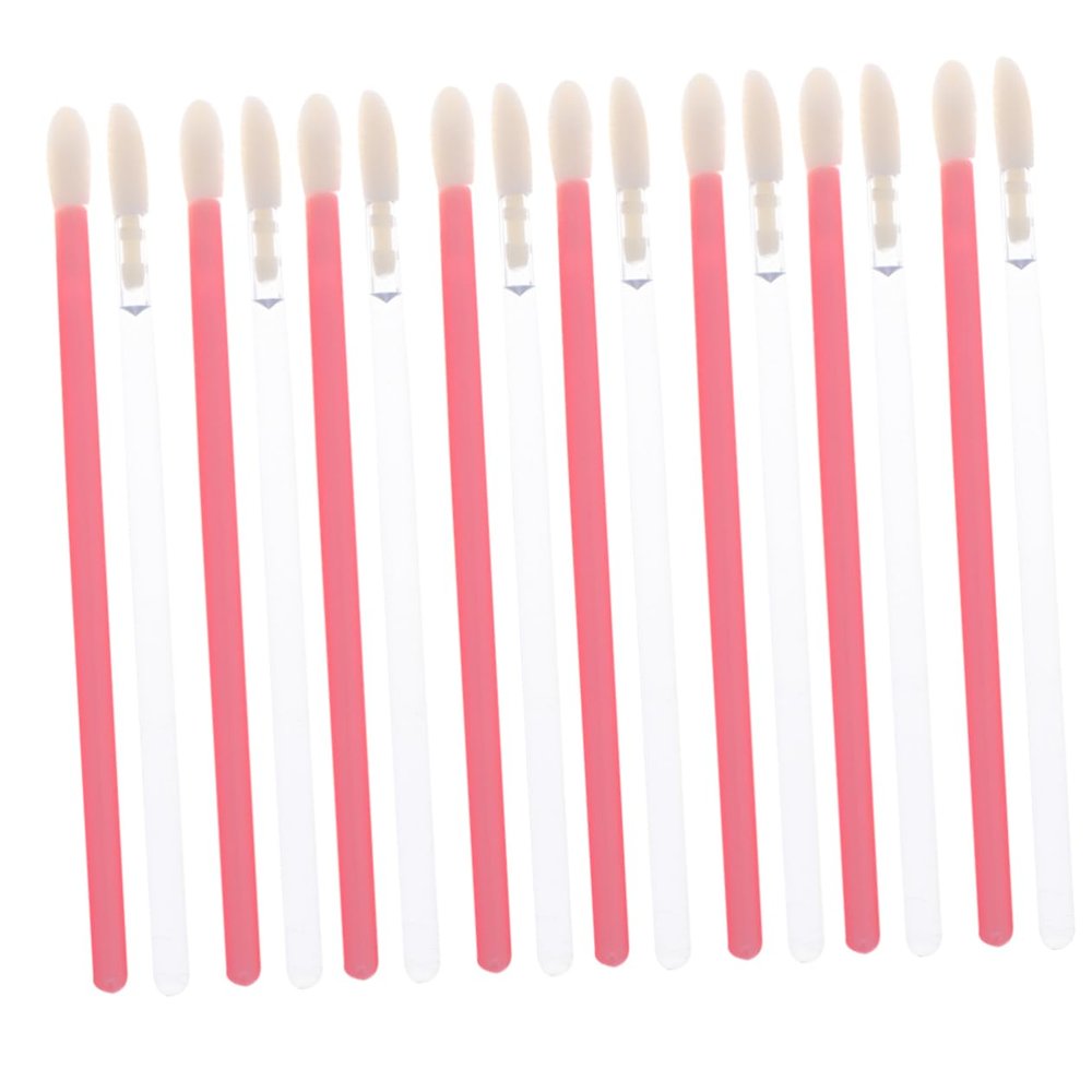 FOMIYES 200pcs Lip Brush Eye Shadow Brush Disposable Flocked Sponge Head Makeup Tool Kit for Lipstick