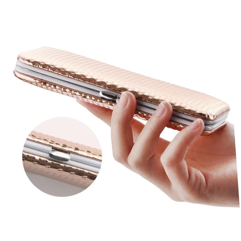 Beavorty 16Pcs Dead Skin Remover Manicure Set Cuticle Pusher Toenail Cleaner Tools Portable Pedicure Kit with Storage Case for Nail Care