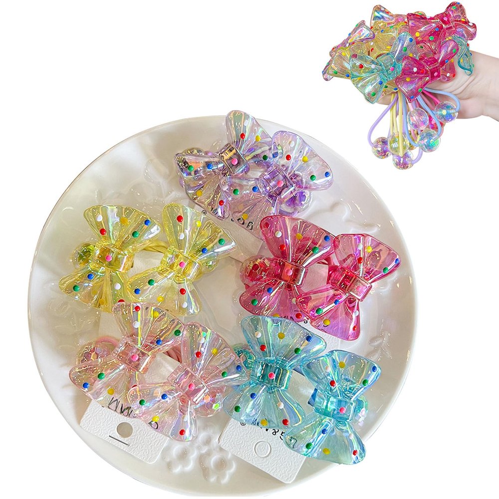 10 Pack Hair Balls for Girls Hair,Hair Ties for Girls Toddler Kids Ponytail Holders Hair knockers Cute Hair Accessories (yellow pink purple rose blue)
