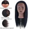 Black Mannequin Head with Hair for Braiding, Cosmetology Training Head for Practicing Styling, 21 Inches Layered Pre-streched Hair Manneuiqn Head with Stand view 4