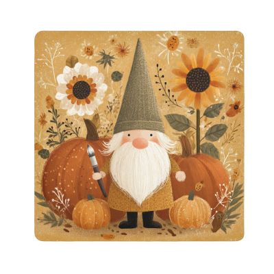 QwThum Self-Adhesive Magic Cloth Makeup Bag Anti-scratch Lens Camera Wrap for DSLR Smartphones Laptops Cosmetic Fall Gnome Pumkin Sunflowers Thanksgiving Yellow