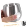 NOLITOY Men Double Layer Stainless Steel Shaving Bowl Drop Shaving Mug for Comfortable Grooming Capacity Holder Versatile Use for Salon Home view 3